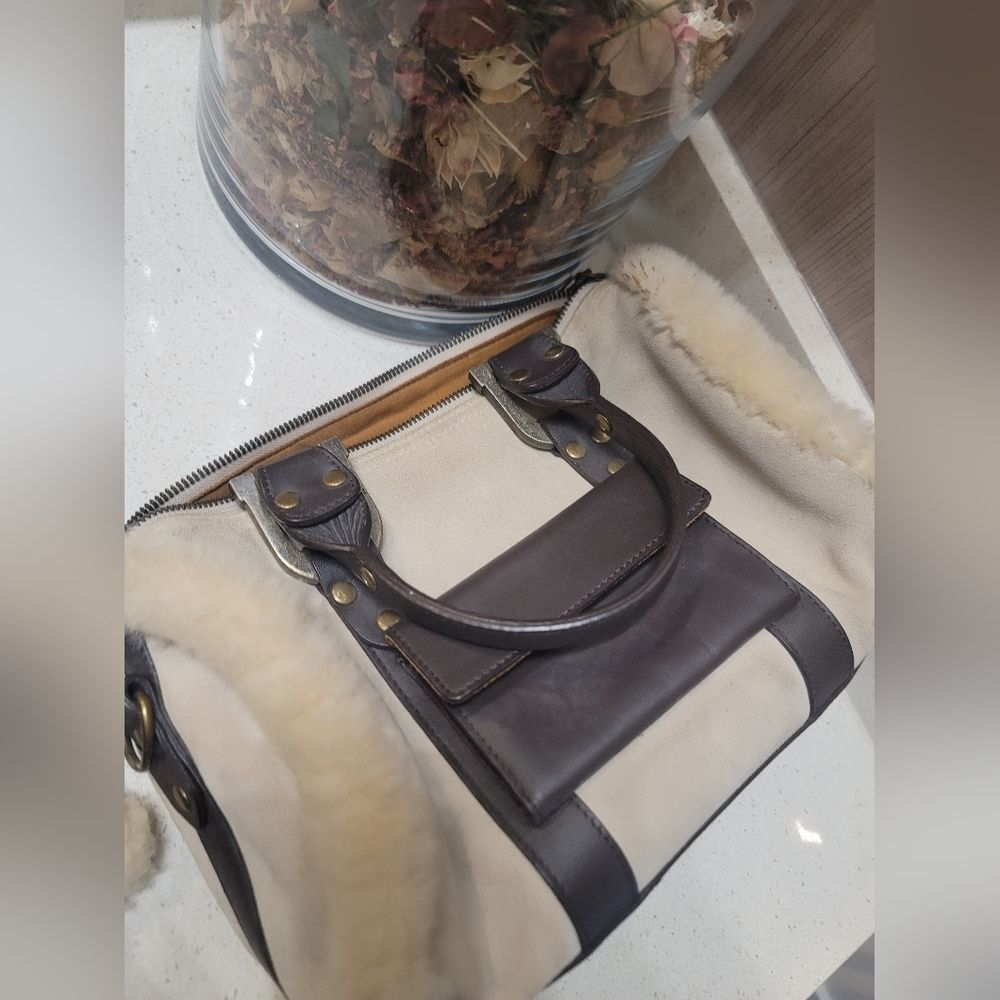 Ugg Australia Beige Suede Handbag - Picture 12 of 13